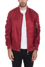 Load image into Gallery viewer, FLIGHT LINED BOMBER- BURGUNDY