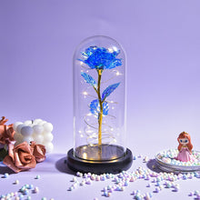 Load image into Gallery viewer, Beauty and The Beast Preserved Roses In Glass Galaxy Rose Flower LED Light