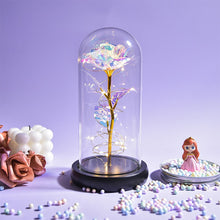 Load image into Gallery viewer, Beauty and The Beast Preserved Roses In Glass Galaxy Rose Flower LED Light